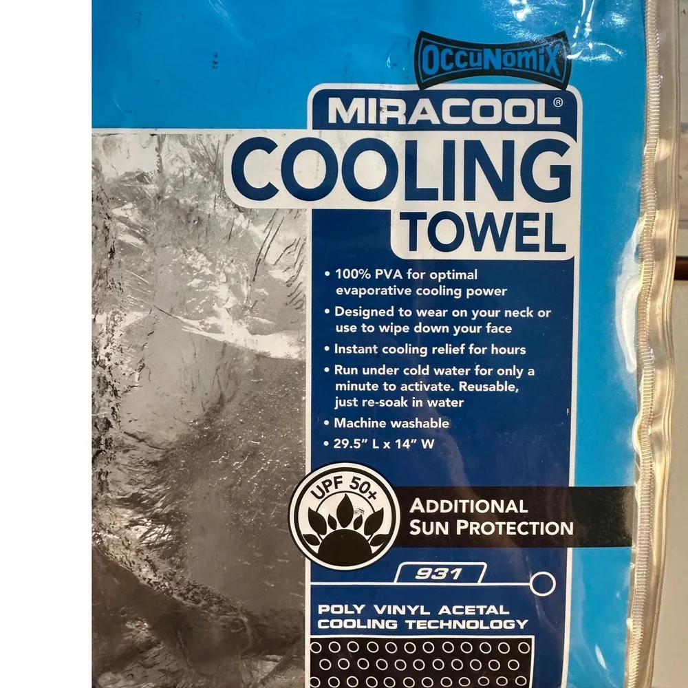 OccuNomix MiraCool‎ Cooling Towel UPF 50+ Sun Protection - 2 Pack